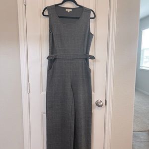 Max Studio Grey Plaid Jumpsuit